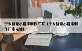 黔东宁乡智能小程序制作厂家（宁乡智能小程序制作厂家电话）